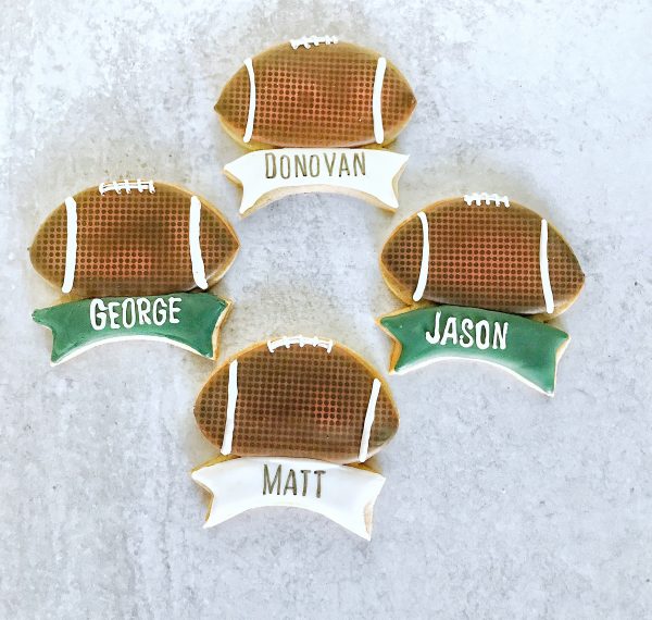 Personalized Football Cookies