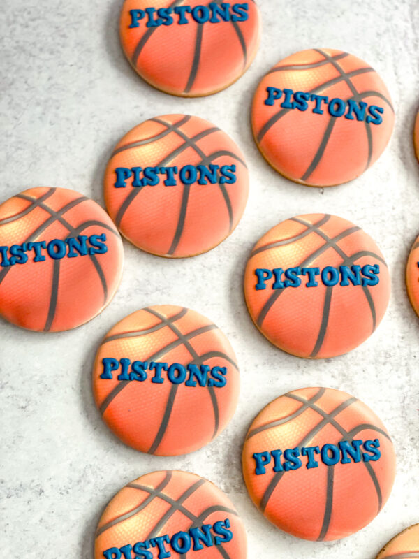 Personalized basketball sugar cookie