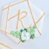 modern floral bridal cookie