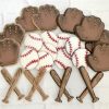 assorted baseball cookies