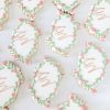 floral monogram cookie