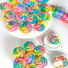 Bright Rainbow Swirl Cupcakes