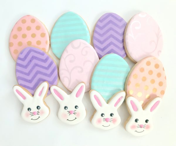 Easter Bunny and Egg Sugar cookies