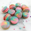 rainbow swirl macarons