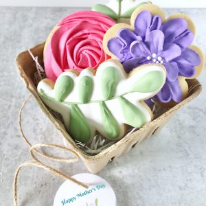Pink and Purple | Shades of Purple Flower Cookie Gift Basket