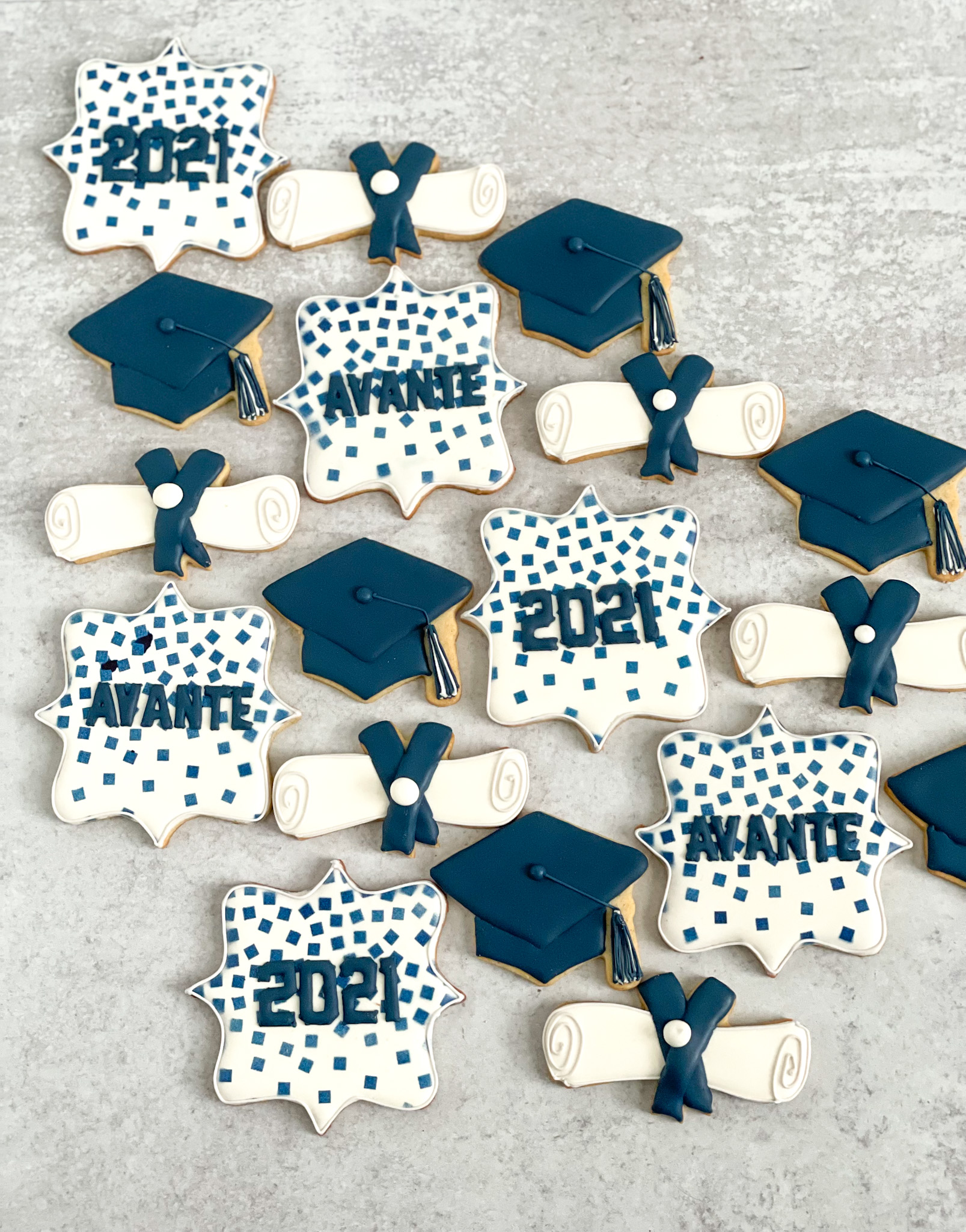 Navy Blue Grad