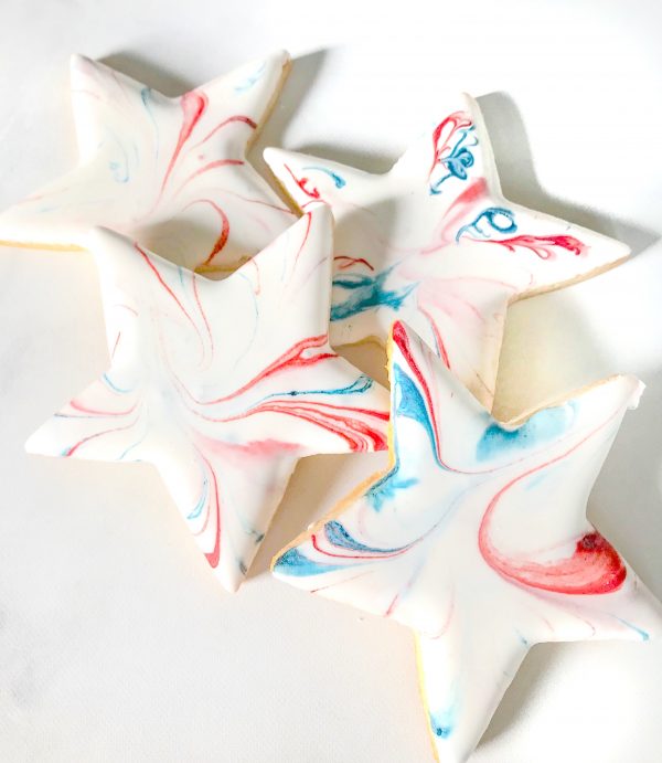 red, white and blue stars