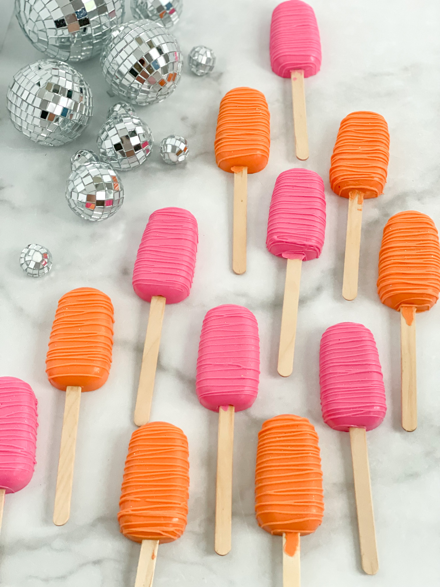 Hot Pink and Orange