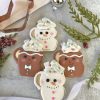 snowman or gingerbread mug cookies