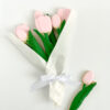 bouquet of pink tulips
