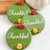 Thankful floral cookies