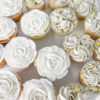 white and taupe buttercream