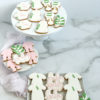 pink greenery baby shower cookies pink greenery baby shower cookies