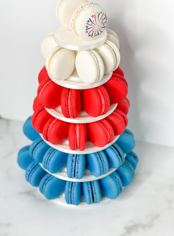 4th of July Macaron Tower