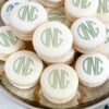 Custom Wedding Monogram Macarons Custom Wedding Monogram Macarons