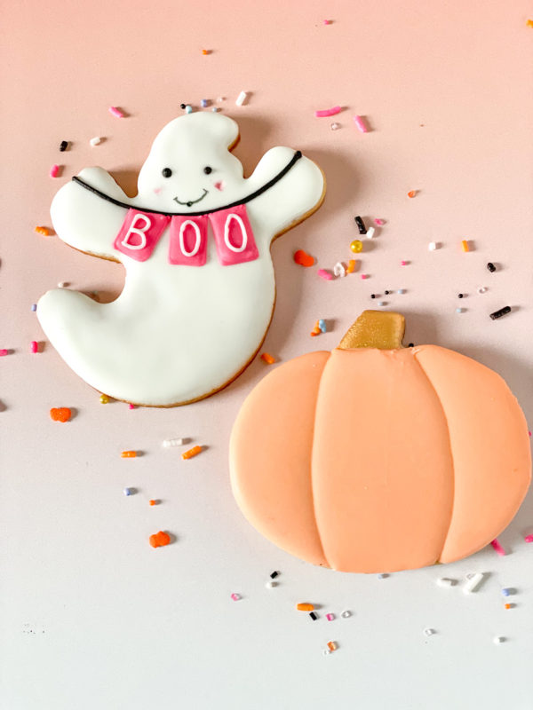 Boo Ghost and pumpkin