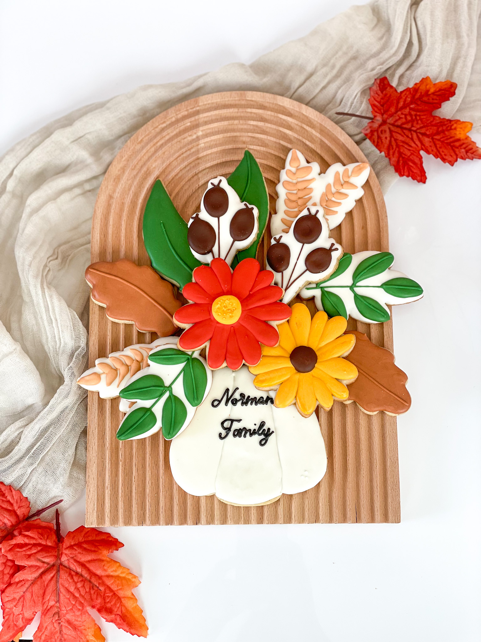 White pumpkin thanksgiving bouquet