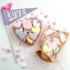 Mini pastel heart cookies Mini pastel heart cookies