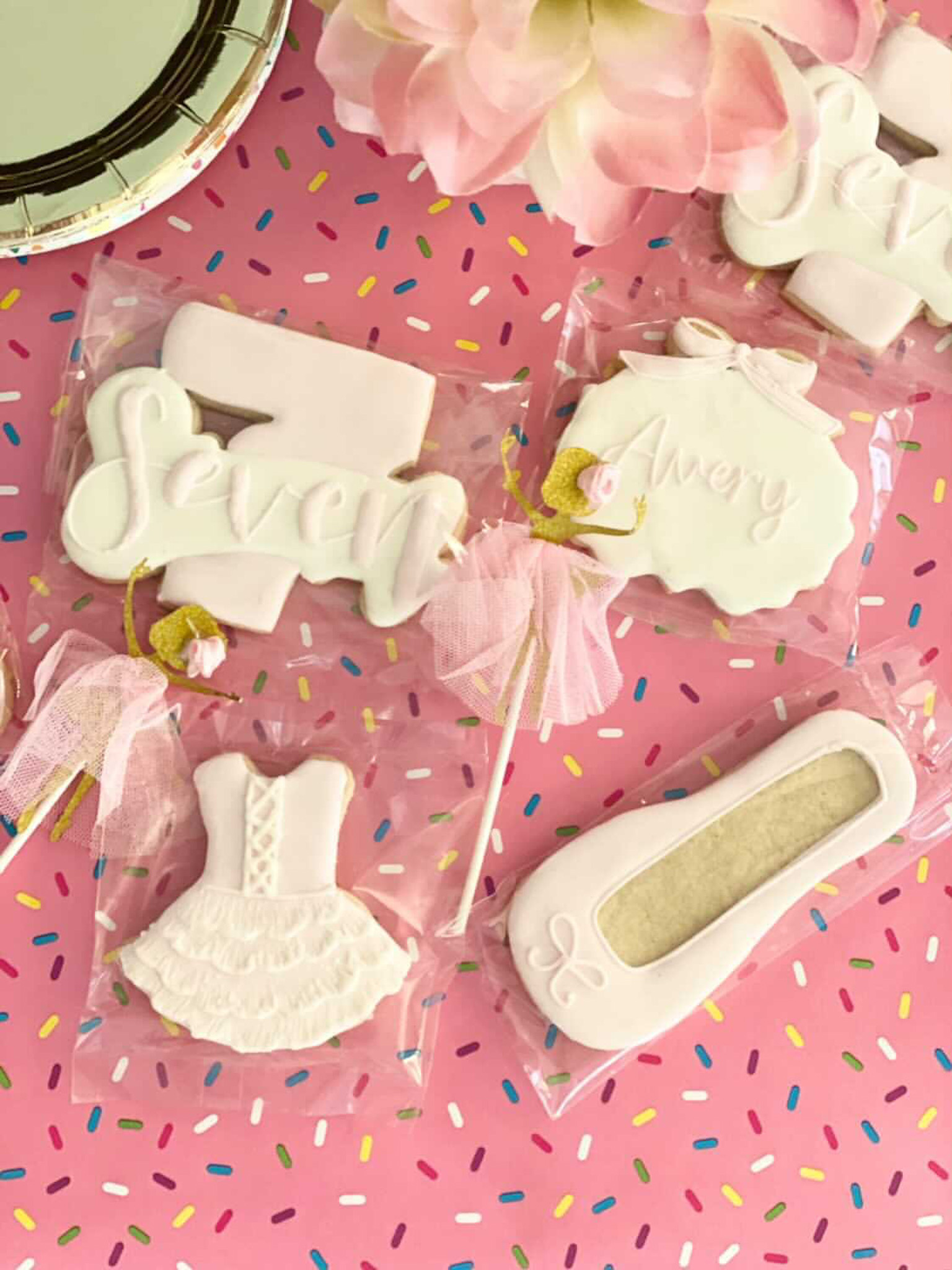 ballet birthday party cookies