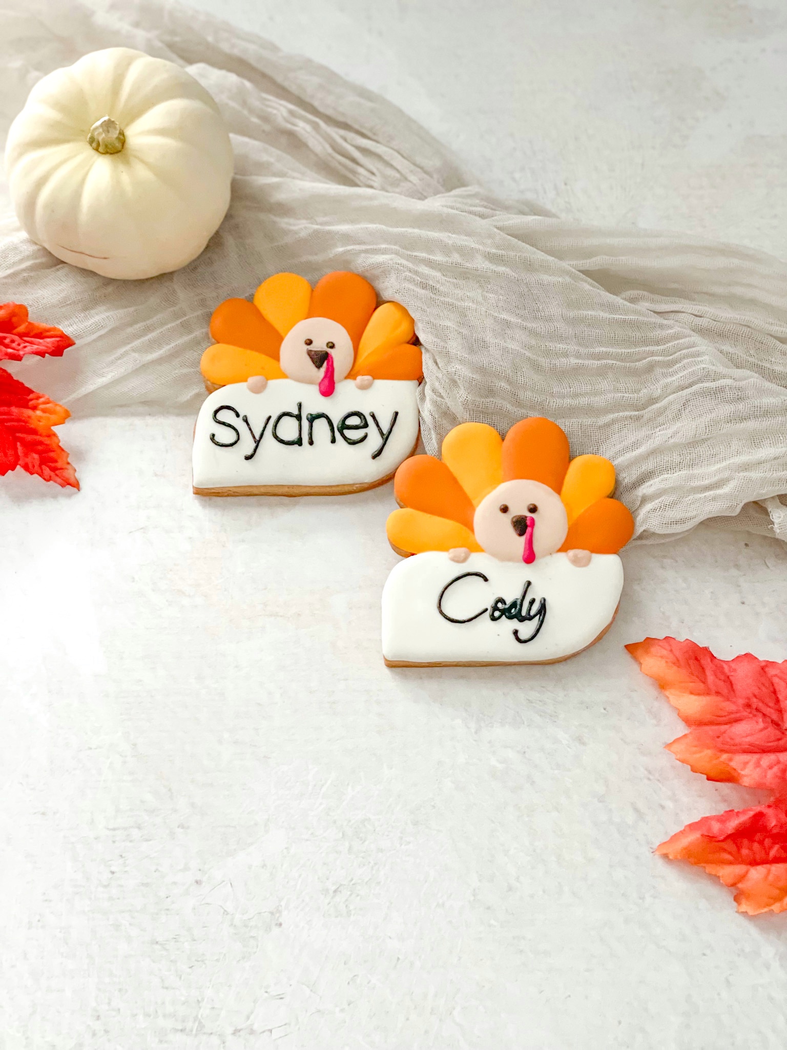 Turkey Personalized  Place Cookie