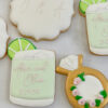 Floral accent gold engagement ring cookies