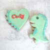 Personalized Heart and dinosaur cookies Personalized Heart and dinosaur cookies