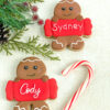 Gingerbread man with personalized candy