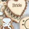 Vintage-styel heart bride cake