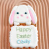 Bunny with personalized Happy Easter plaque