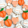 Georgia Peach Baby Shower Cookies