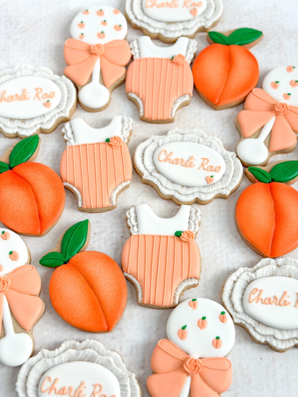 Georgia Peach Baby Shower Cookies