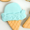 light blue ice cream cone cookie