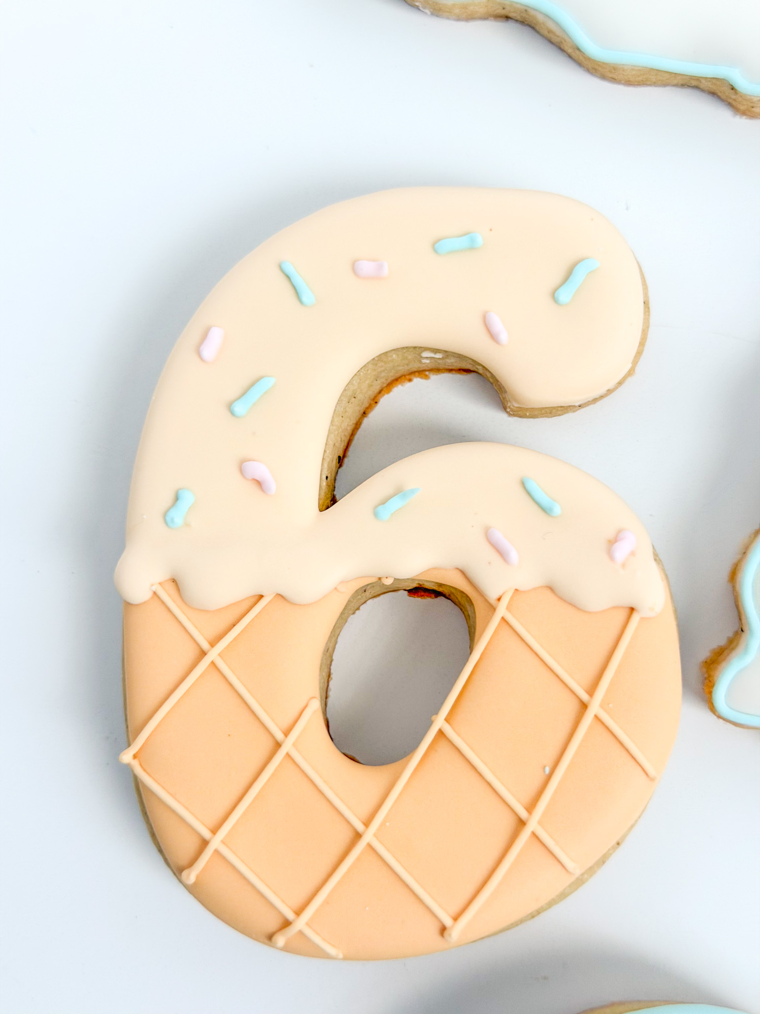 ice cream number cookie