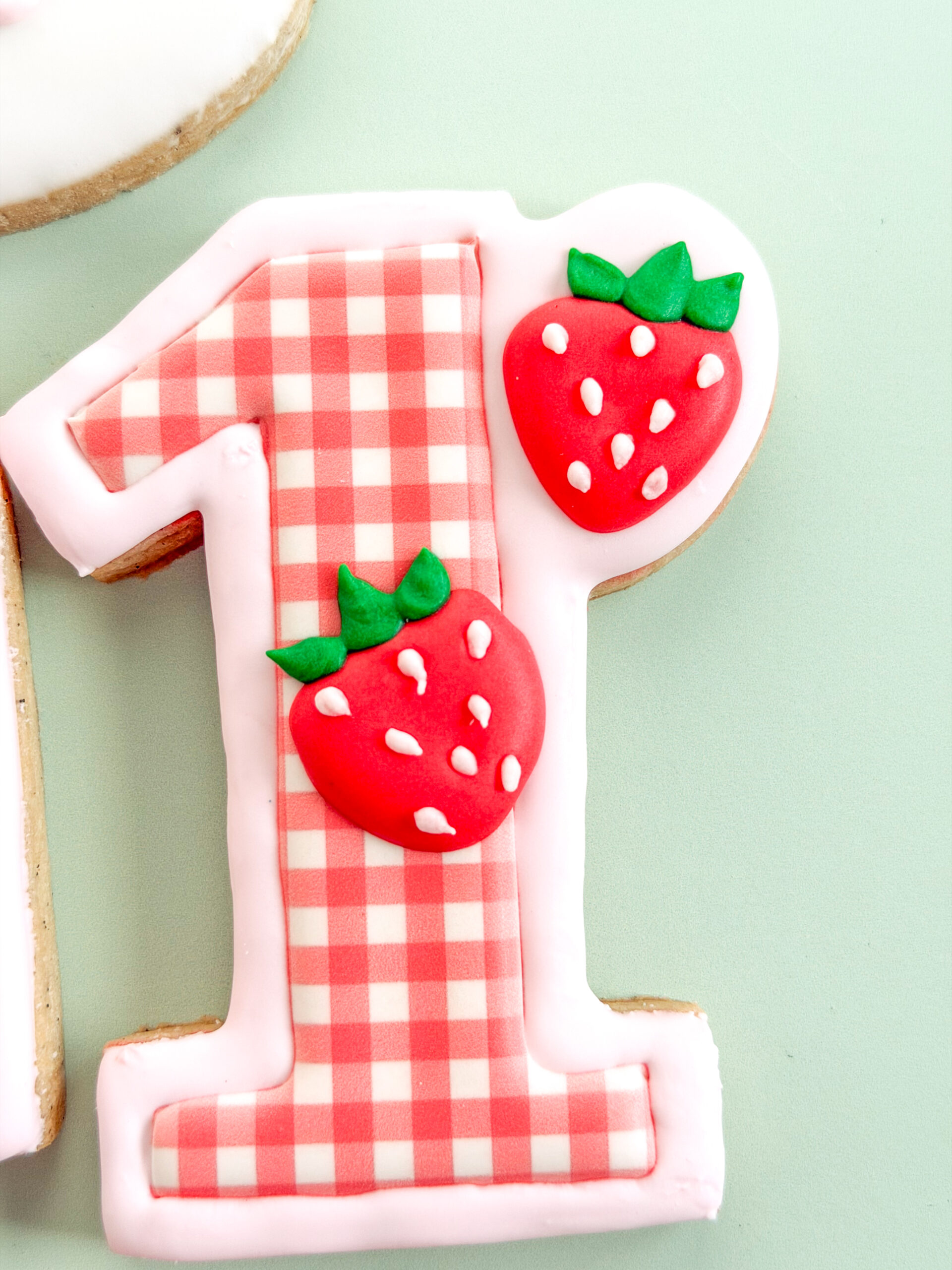 red gingham #1 with strawberries