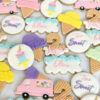 Two sweet ice cream birthday party cookies Two sweet ice cream birthday party cookies