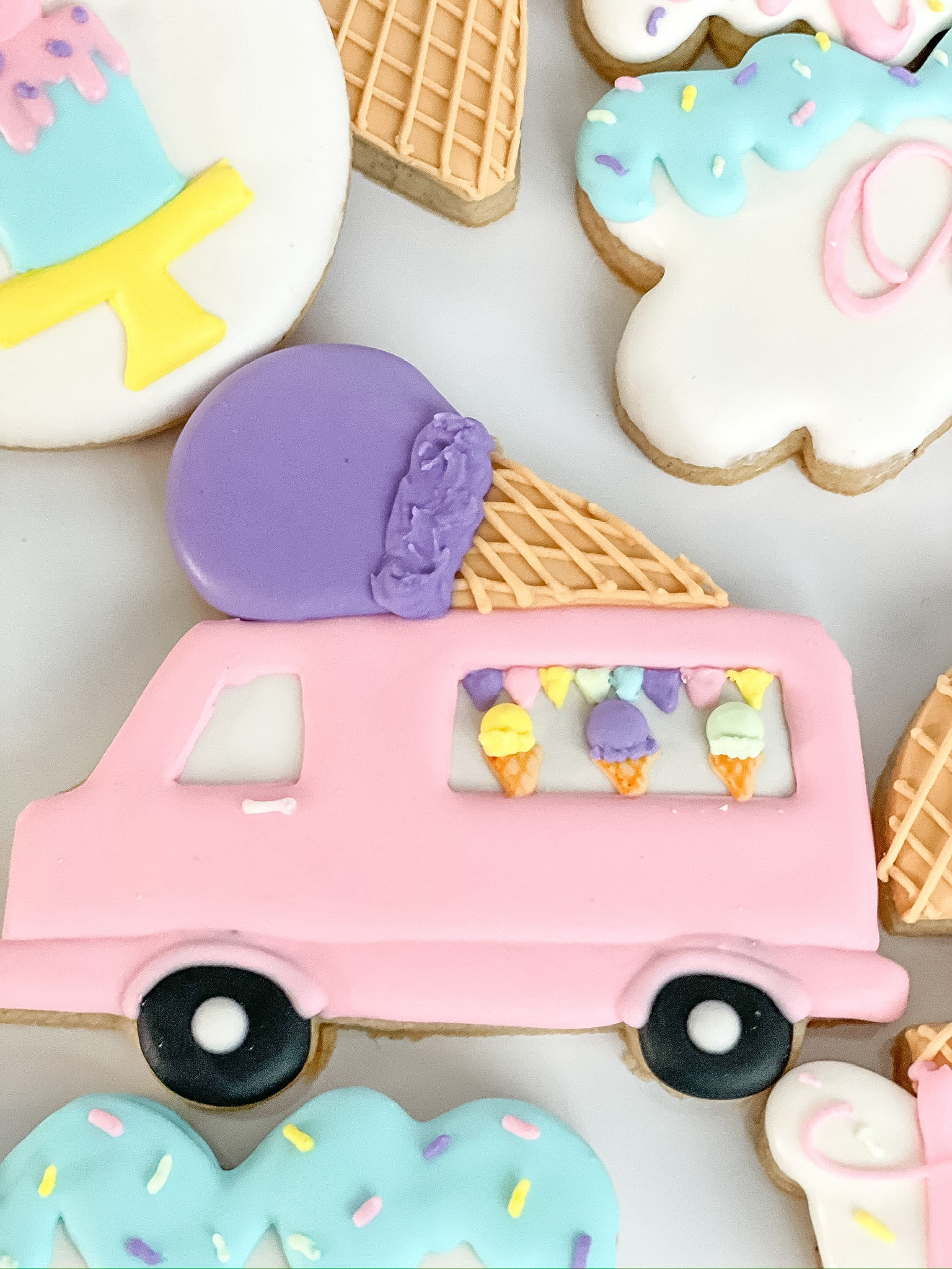 Pink ice cream truck