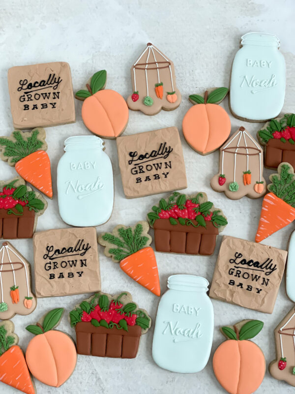 Local Produce Baby Shower Cookies Local Produce Baby Shower Cookies