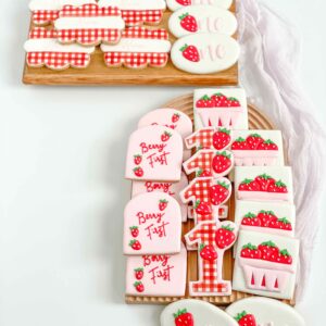 Personalized Berry First Birthday Cookies