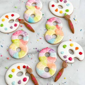 Personalized Paint Brush | Paint Palette Birthday Cookies