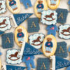 Preppy teddy bear custom cookies
