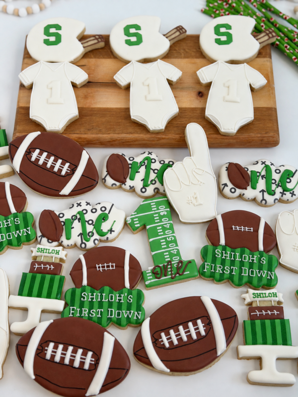 first down birthday cookies first down birthday cookies
