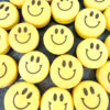 Smiley face macarons