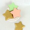 peach, mint, and gold stars peach, mint, and gold stars